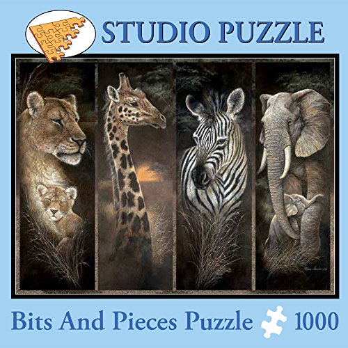 Bits and Pieces Pride of Africa 1000 Piece Jigsaw Puzzle – African Wildlife Art by Ruane Manning