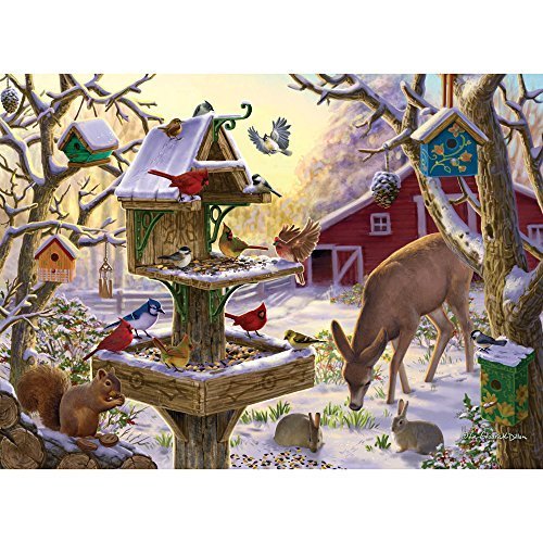 Bits and Pieces 'Sunrise Feasting' 500-Piece Jigsaw Puzzle – 18x24 Inch Finished Size, Eco-Friendly