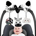 Black and White High Contrast Zebra Spiral Stroller Toy for Newborns - GKDOMS