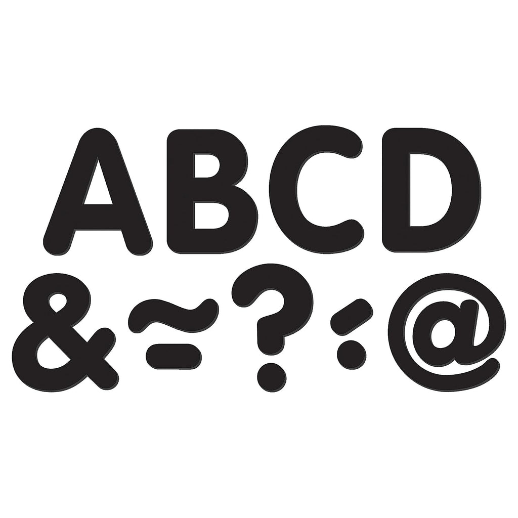 Black Classic 2" Magnetic Letters (87-Piece Set)