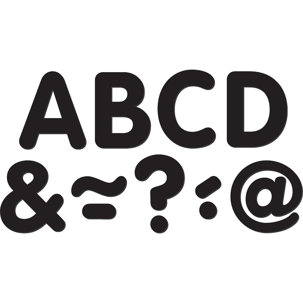 Black Classic 2" Magnetic Letters (87-Piece Set)