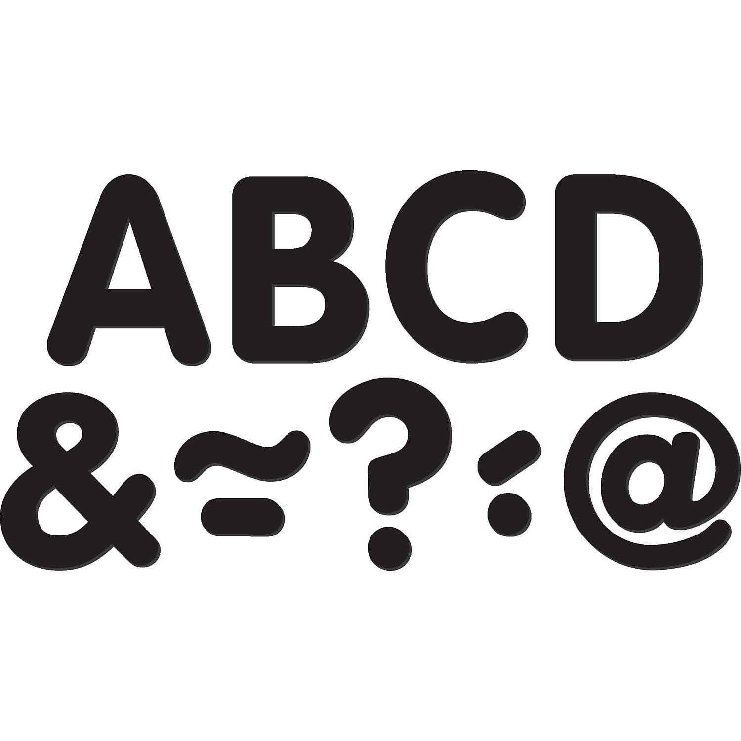 Black Classic 2" Magnetic Letters (87-Piece Set)