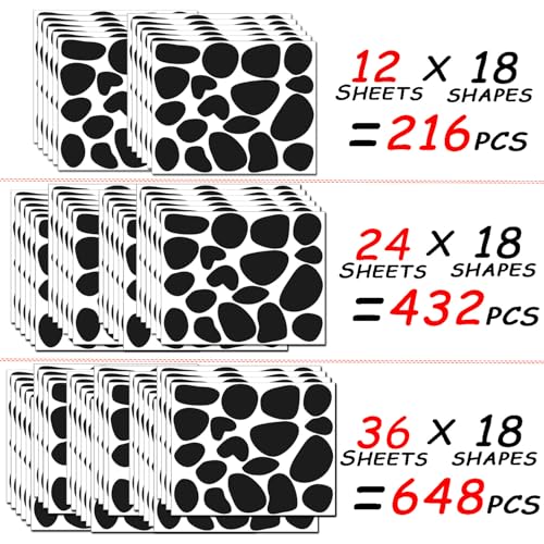 Black Felt Dalmatian Spots – 216 Self-Adhesive Circles for Costumes and DIY Crafts