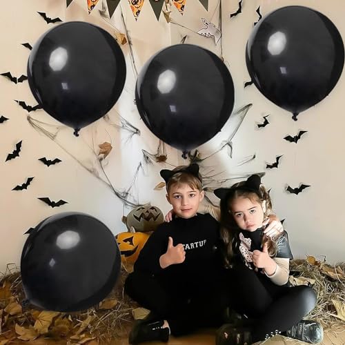 Black Latex Balloons 24 Inch - 15 Pack Jumbo Party Balloons by kockuu
