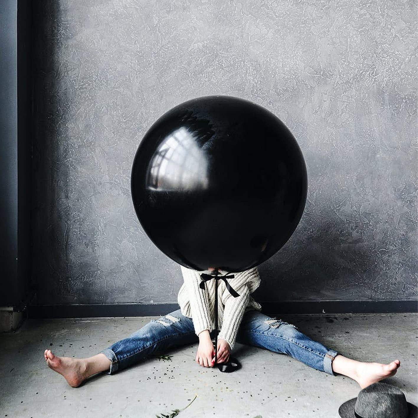 Black Latex Balloons 24 Inch - 15 Pack Jumbo Party Balloons by kockuu