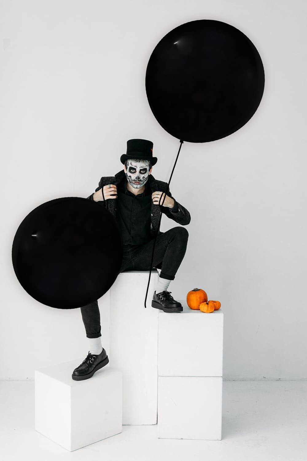 Black Latex Balloons 24 Inch - 15 Pack Jumbo Party Balloons by kockuu