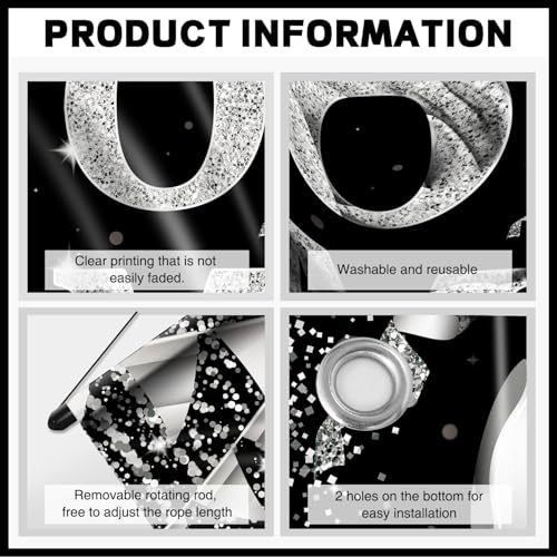 Black & Silver Prom 2026 Door Banner – Outdoor Graduation Decor by tineit