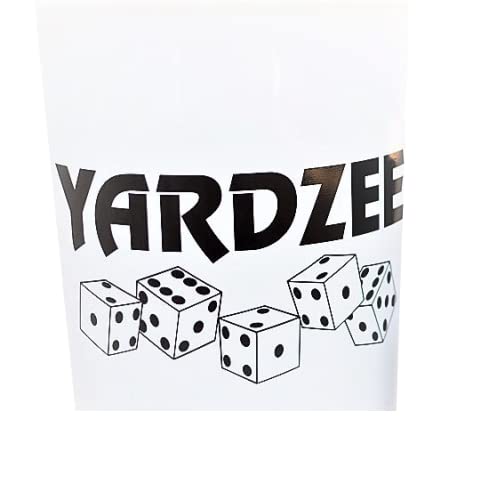Black Yardzee Vinyl Decal - 11 by 6 Inches for Game Bucket Decoration