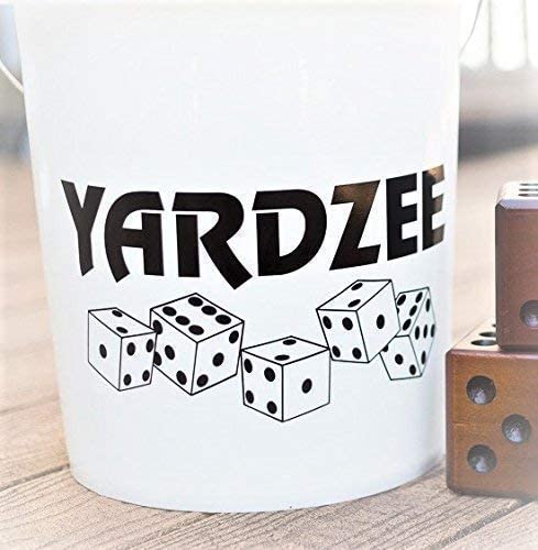 Black Yardzee Vinyl Decal - 11 by 6 Inches for Game Bucket Decoration
