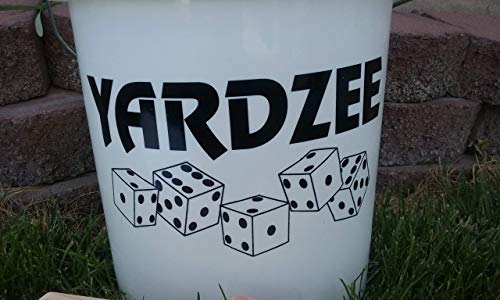 Black Yardzee Vinyl Decal - 11 by 6 Inches for Game Bucket Decoration