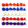 Blank Polyhedral Dice Set 35pcs – Solid Colors Acrylic Dice for DIY Printing and Engraving