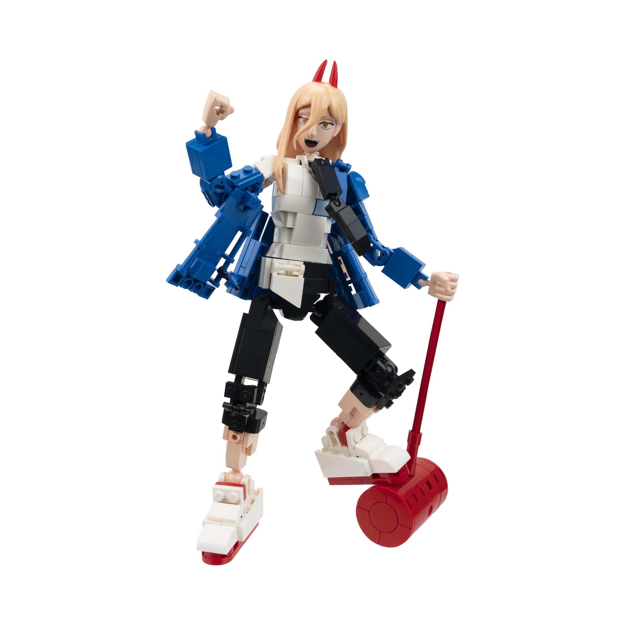 BLDR Chainsaw Man Power Building Set - 274-Piece Buildable Action Figure (10 Inches, 19 Points of Articulation)