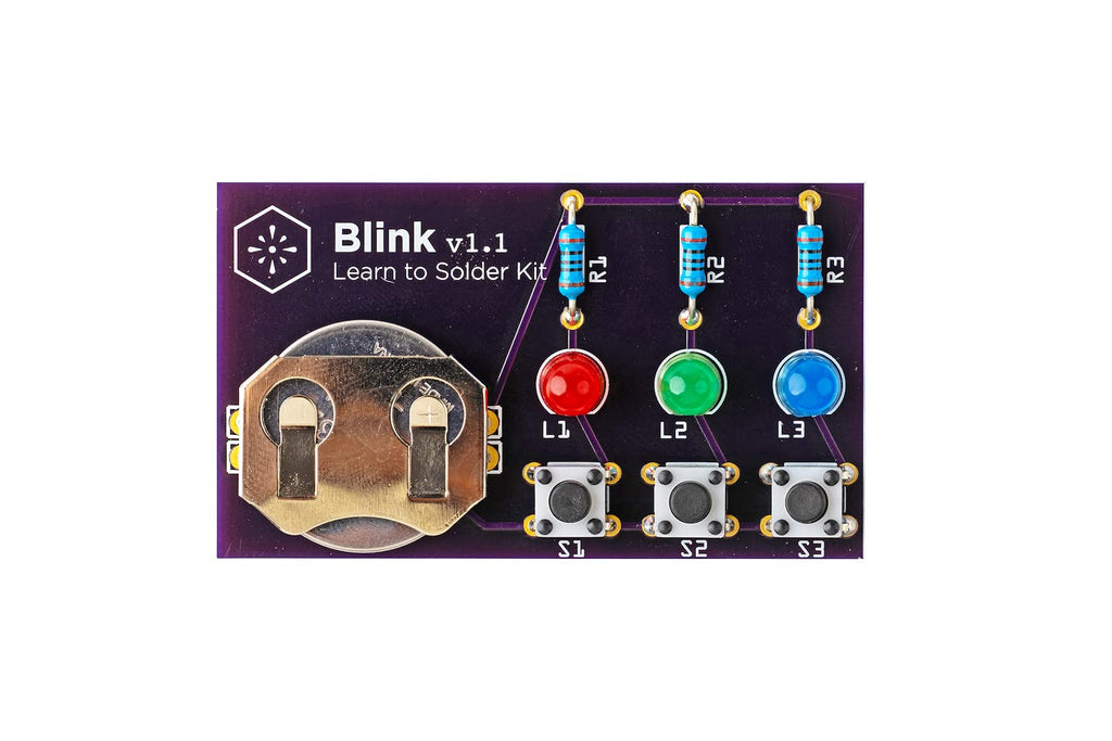 Blink LED Soldering Kit - DIY Electronics Project for Beginners with Interactive Push Buttons