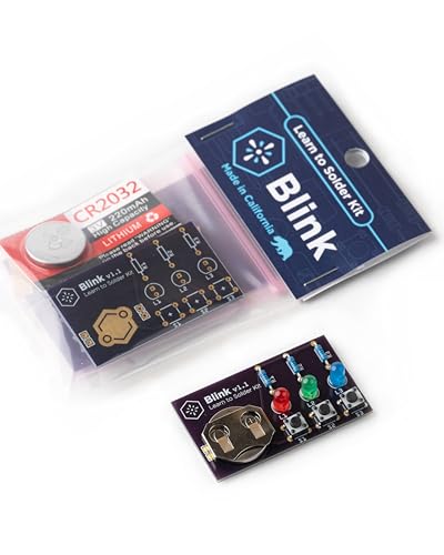 Blink LED Soldering Kit - DIY Electronics Project for Beginners with Interactive Push Buttons