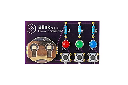 Blink LED Soldering Kit - DIY Electronics Project for Beginners with Interactive Push Buttons