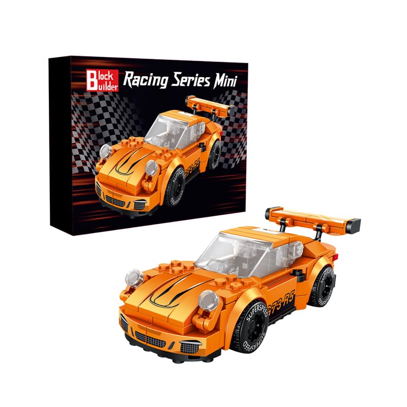 Block Builder 911 Racing Car Building Block Set – 230-Piece Brick Kit for Kids and Adults