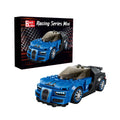 Block Builder Racing Car Building Set (237 Pieces, Blue) – 16-Cylinder Engine & Adjustable Wing