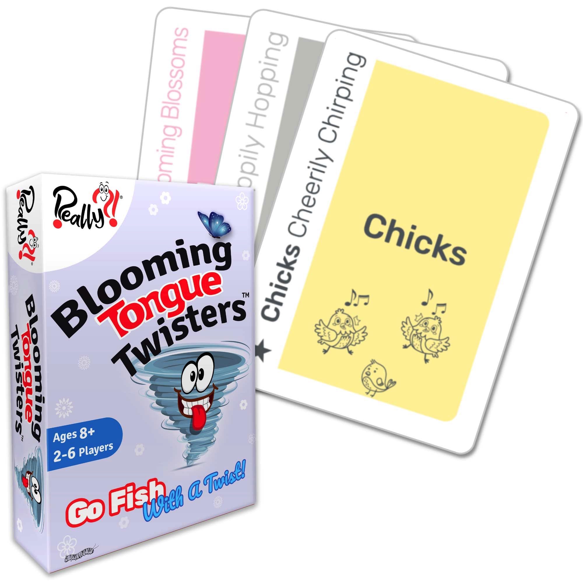 Blooming Tongue Twisters Card Game – Fun Language Game for Kids 8-12, Teens & Adults by Really?!
