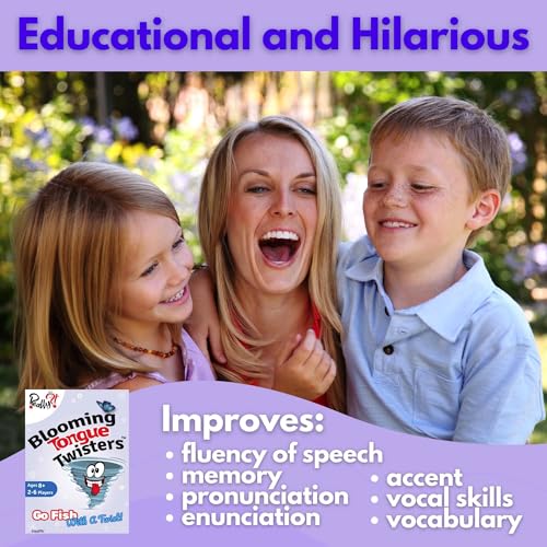 Blooming Tongue Twisters Card Game – Fun Language Game for Kids 8-12, Teens & Adults by Really?!