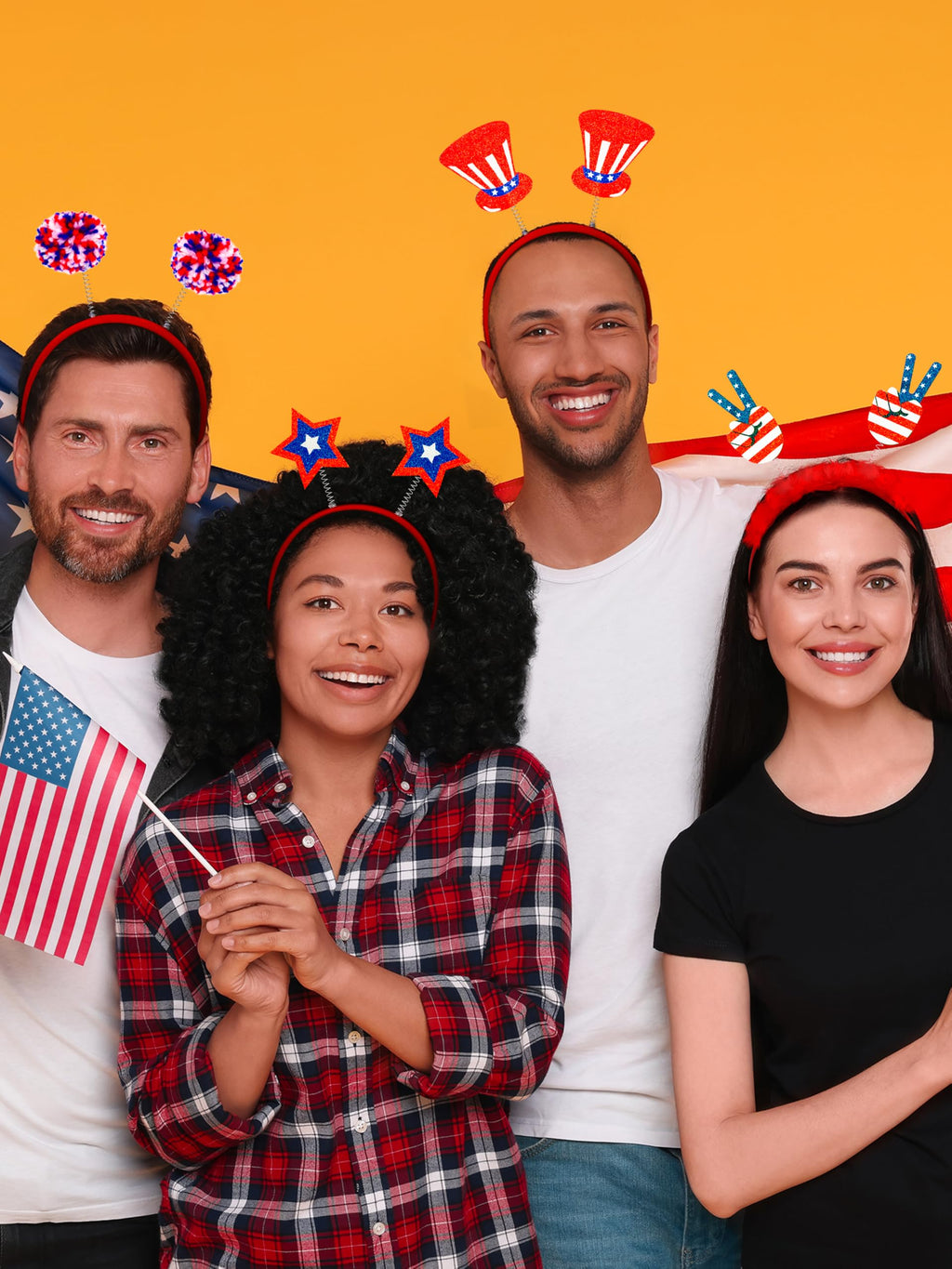 Blowata 4th of July Headband – Patriotic Parade Decoration & Party Favor Accessory