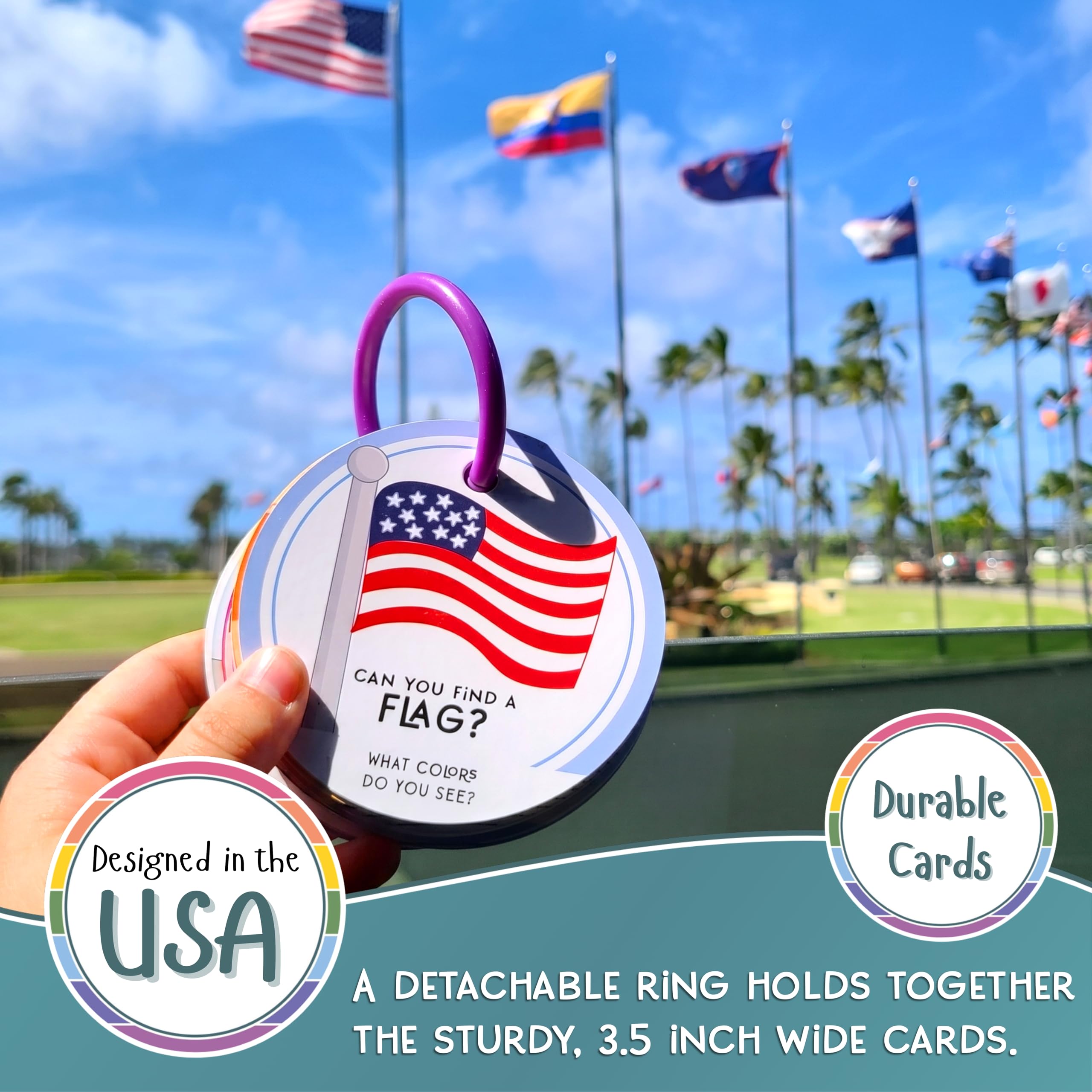 Blu Jay Toddler Travel Scavenger Hunt – 28 Double-Sided Cards with Detachable Ring (Ages 2+)