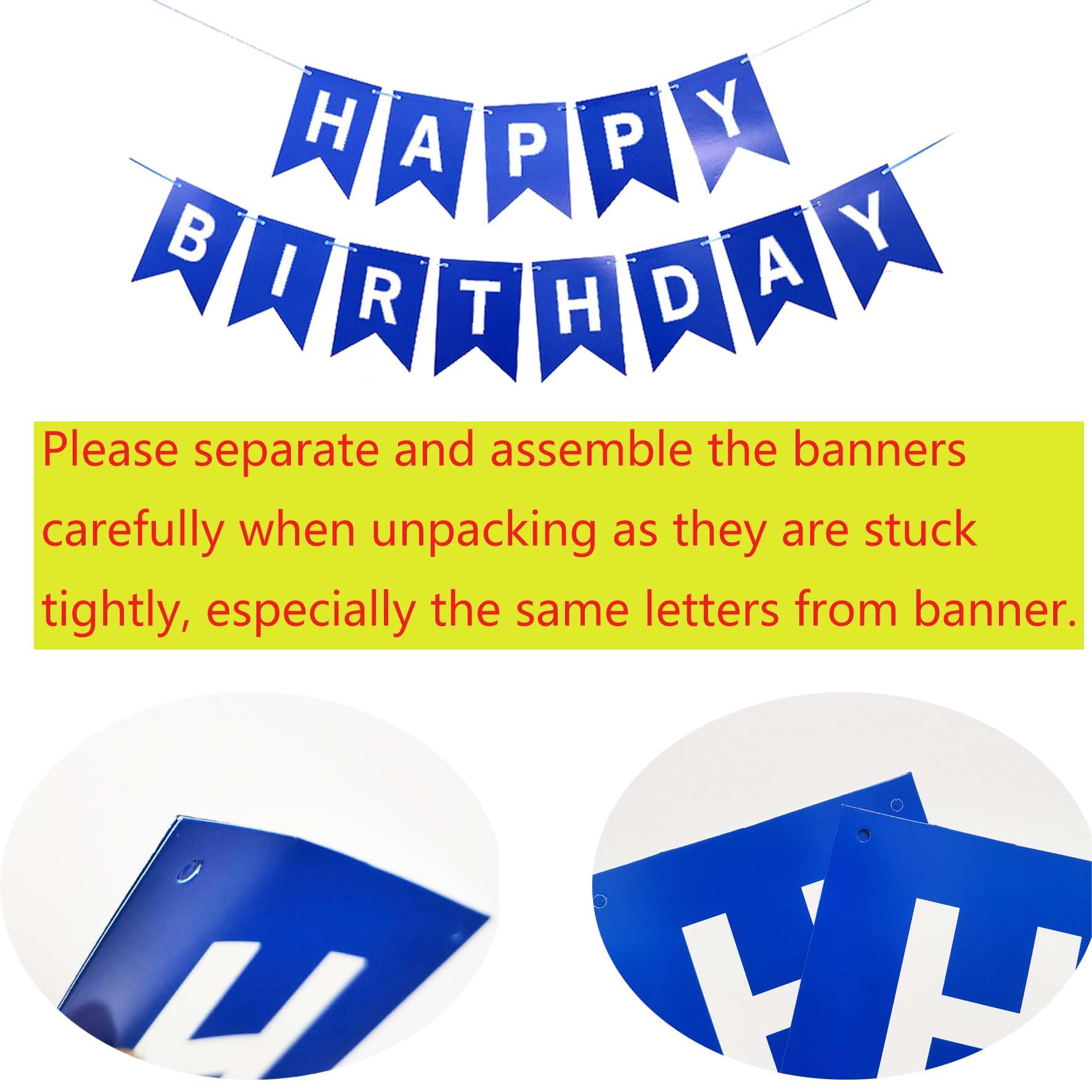 Blue 22nd Birthday Decoration Set for Him – 31 Pieces with Jumbo 22 Balloon, Star Foil, Latex Confetti & Banner