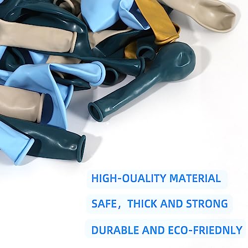 Blue Balloon Arch Kit – 165 Pieces Dusty Blue, Ocean Blue & Gold Balloons for Baby Shower or Birthday Party