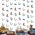 Blue Cowboy Garland 8-Pack 6.56ft Each – Western Cow Print Party Decorations for First Birthday Baby Shower Wild West Theme