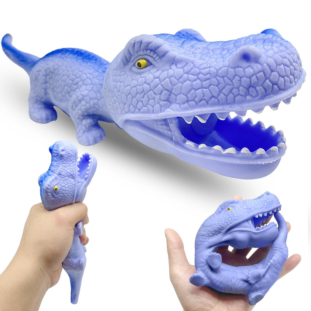 Blue Dinosaur Squishy Stress Ball – Sand-Filled Fidget Toy for Kids & Adults