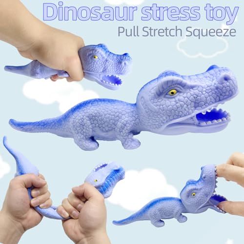 Blue Dinosaur Squishy Stress Ball – Sand-Filled Fidget Toy for Kids & Adults