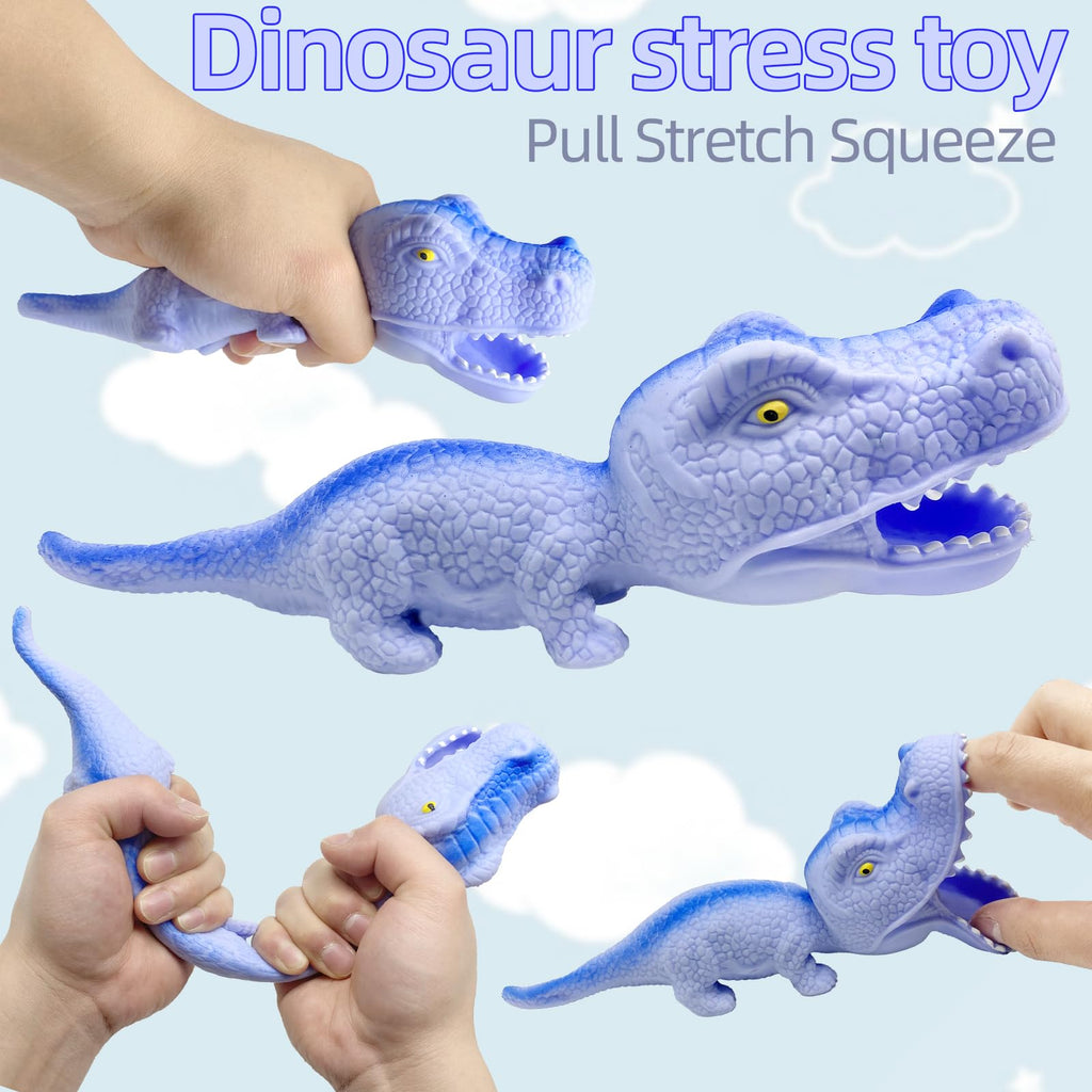 Blue Dinosaur Squishy Stress Ball – Sand-Filled Fidget Toy for Kids & Adults
