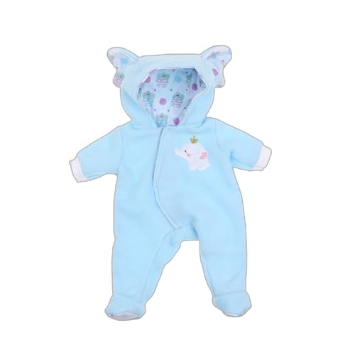 Blue Elephant Hooded Onesie for Dolls 14-16 Inch – Berenguer Boutique by JC Toys