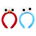 Blue Fuzzy Monster Ears Headband – Adjustable Halloween Costume with Plush Eyes