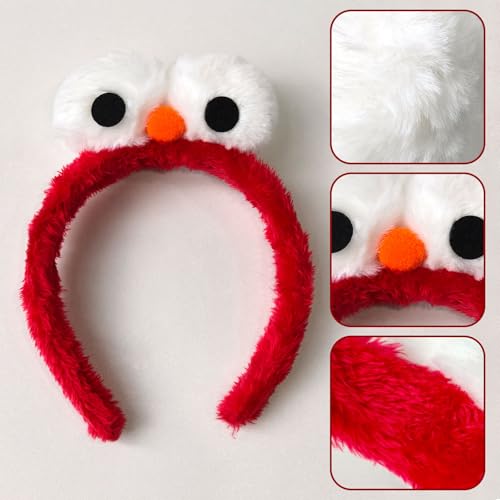 Blue Fuzzy Monster Ears Headband – Adjustable Halloween Costume with Plush Eyes