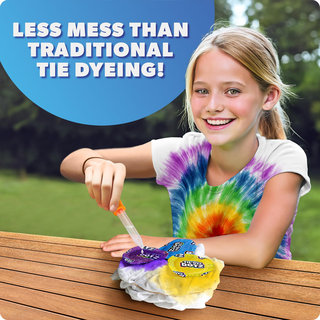 Blue Marble Tie-Dye Dotz 10-Piece Set – Mess-Free Tie Dye Craft Kit for Kids Ages 5+