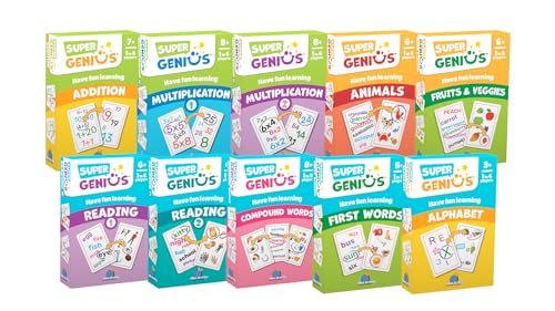 Blue Orange Super Genius Addition Card Game: Fun Math Matching Game for Kids Ages 7+