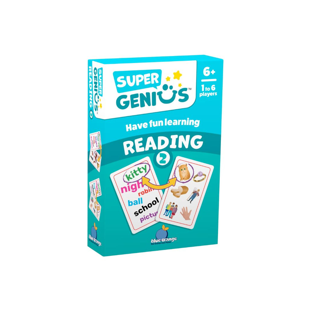 Blue Orange Super Genius Reading 2 Card Game – Vocabulary Matching for Ages 6+