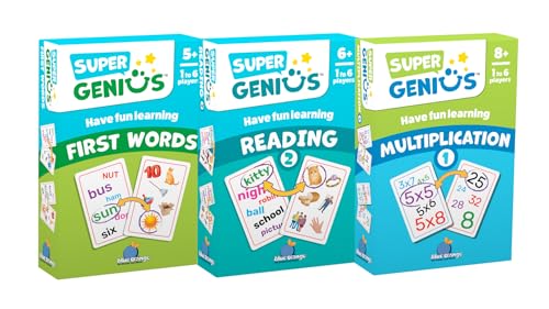 Blue Orange Super Genius Reading 2 Card Game – Vocabulary Matching for Ages 6+