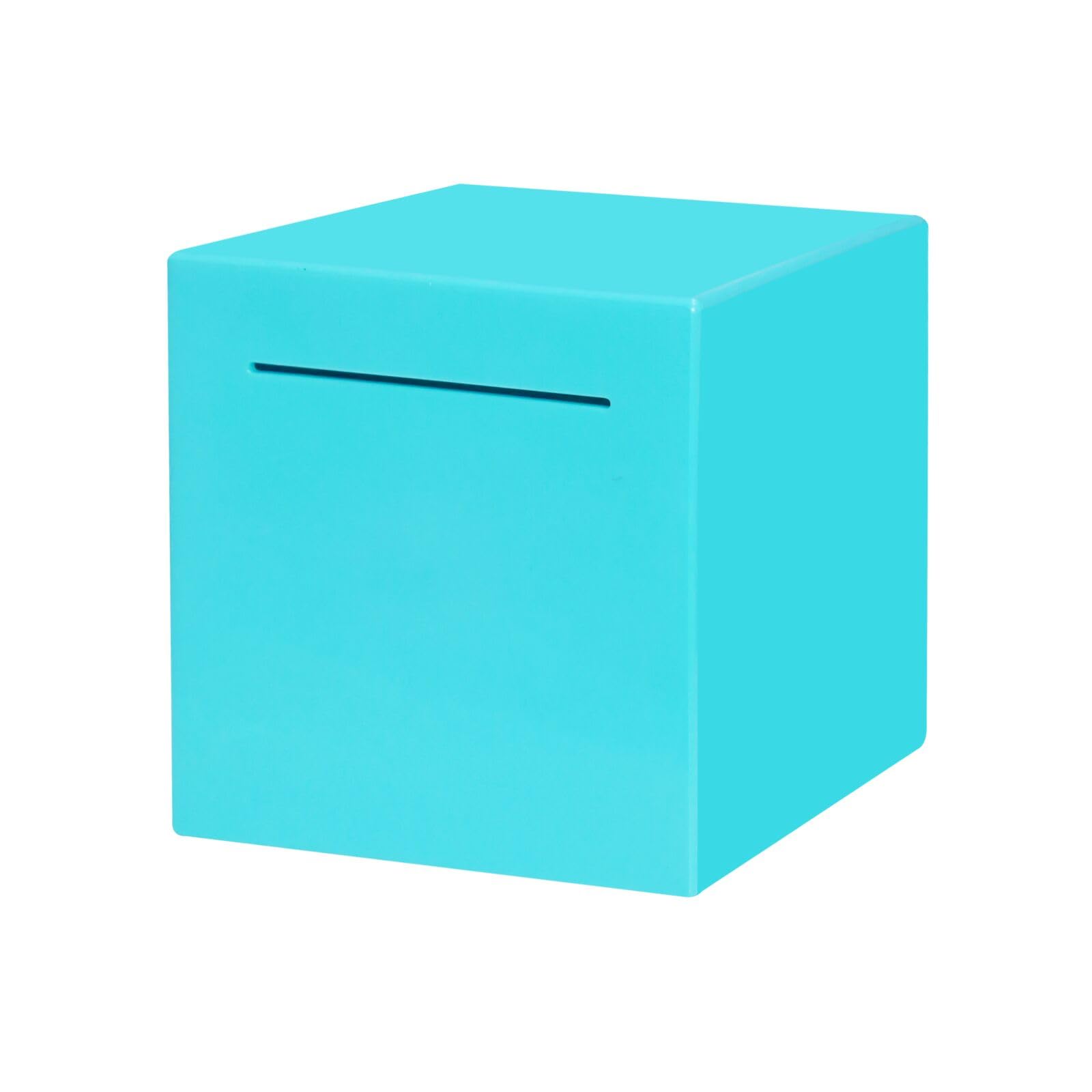 Blue Piggy Bank for Adults and Kids – Durable ABS Money Box, Must Break to Open, DIY Stickers Included (4.72 Inch)