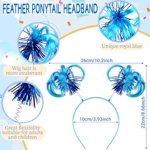 Blue Ponytail Headband and Striped Knee Socks Costume Set - 2 Packs by Matiniy