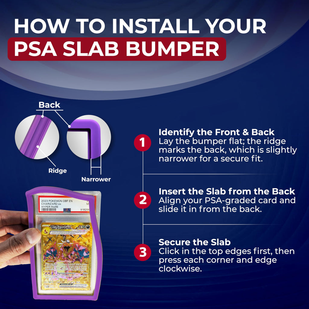 Blue PSA Slab Guard 3-Pack – Hobby Defense Protector for Graded Cards