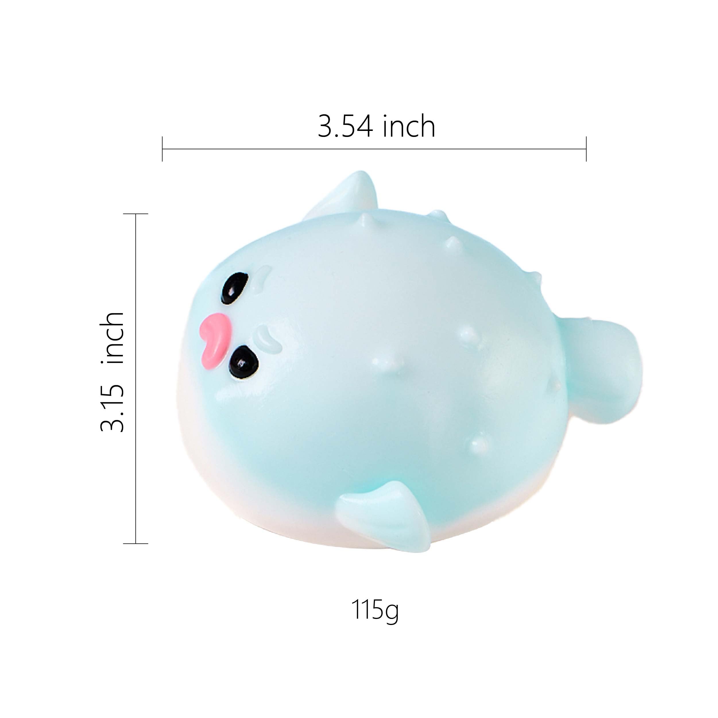 Blue Pufferfish Squishy for Adults – Soft Silicone Stress Relief Toy
