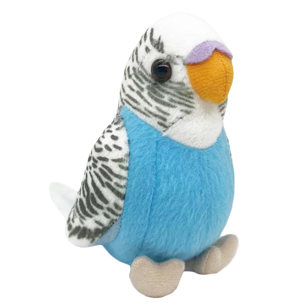Blue Stuffed Parakeet Toy 5.5 Inches – Soft Budgie Plush for Kids and Bird Lovers