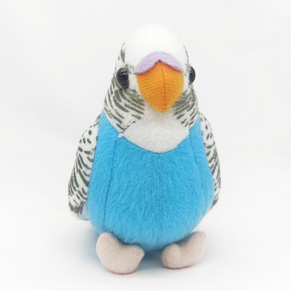 Blue Stuffed Parakeet Toy 5.5 Inches – Soft Budgie Plush for Kids and Bird Lovers