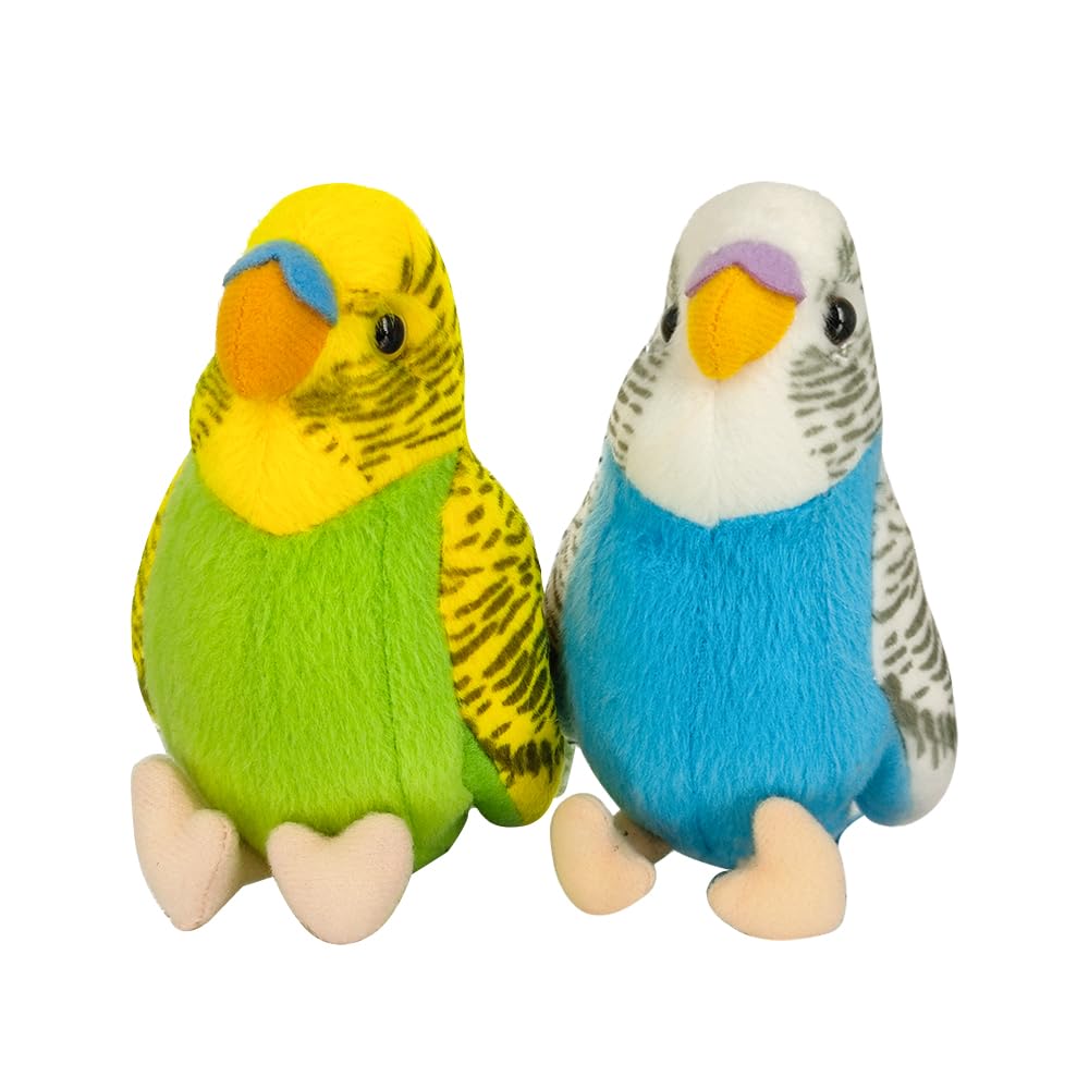Blue Stuffed Parakeet Toy 5.5 Inches – Soft Budgie Plush for Kids and Bird Lovers