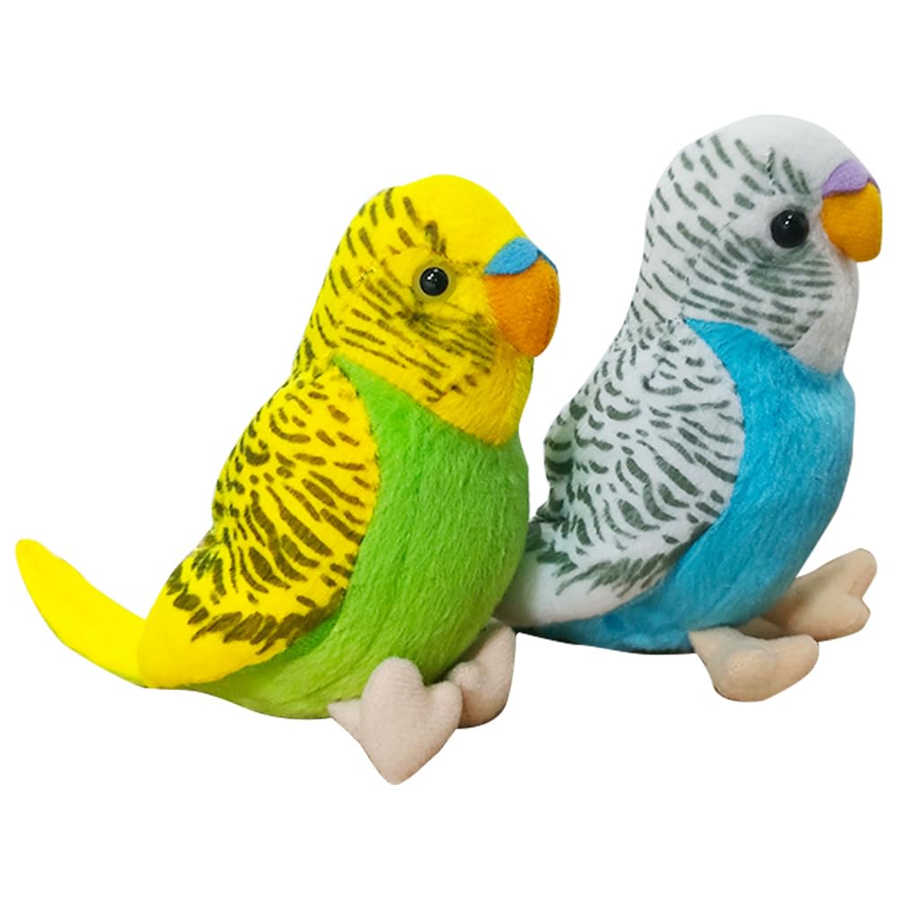 Blue Stuffed Parakeet Toy 5.5 Inches – Soft Budgie Plush for Kids and Bird Lovers