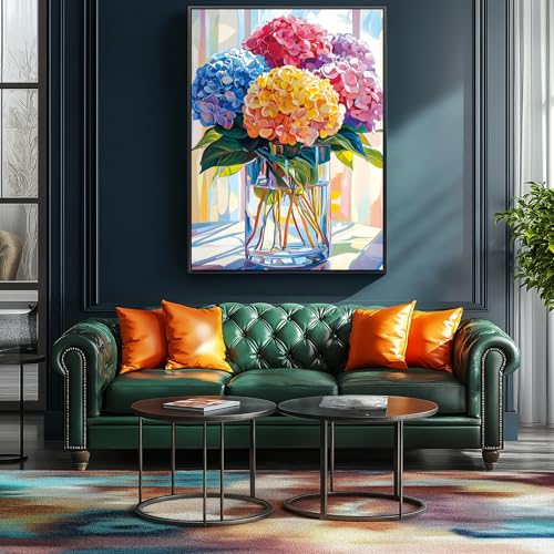 Blueforest 500 Piece Hydrangea Jigsaw Puzzle for Adults – 23x15 Inch Colorful Floral Challenge