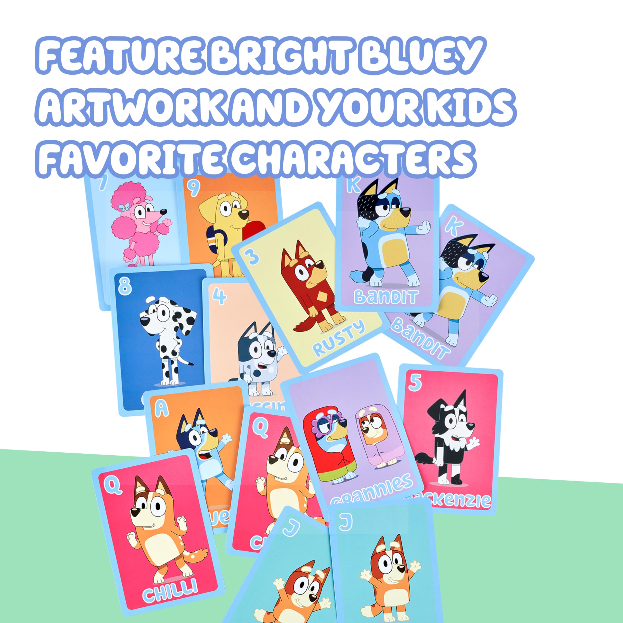Bluey 5-in-1 Card Game Set - Jumbo 53-Card Deck for Kids Ages 3+