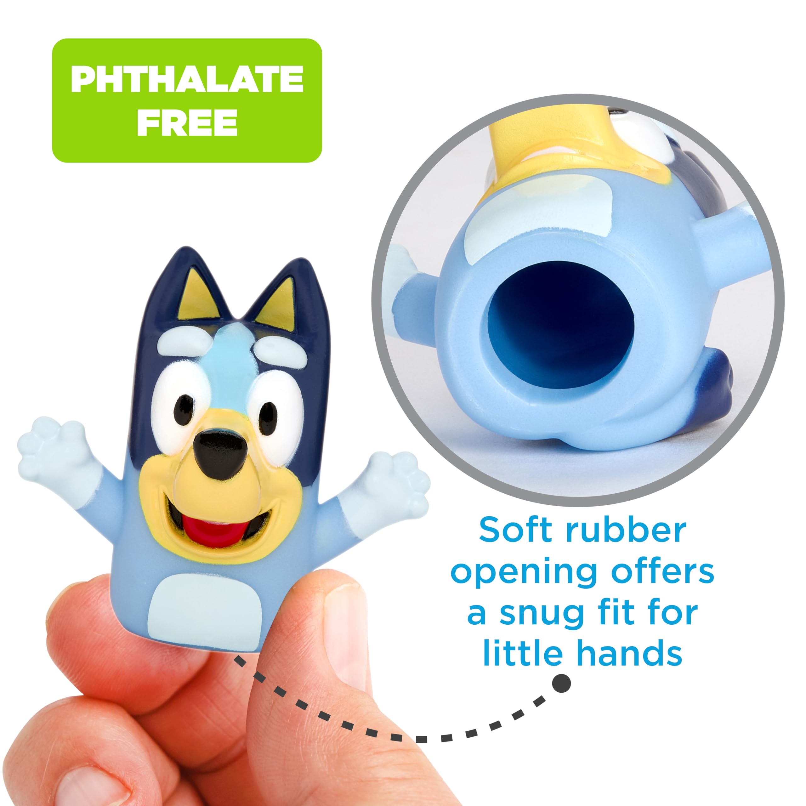 Bluey Bath Finger Puppets Set of 10 – Waterproof PVC, Educational Bath Toys for Kids