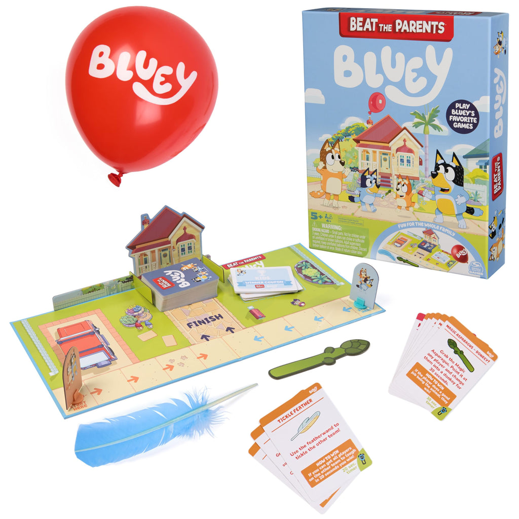 Bluey Beat the Parents Board Game: Kids vs Parents Trivia & Fun Challenges for Family Night